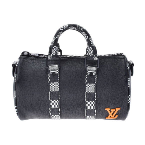 Louis Vuitton Handbags - LOUIS VUITTON Distorted Keepall XS Black Leather Shoulder Bag
